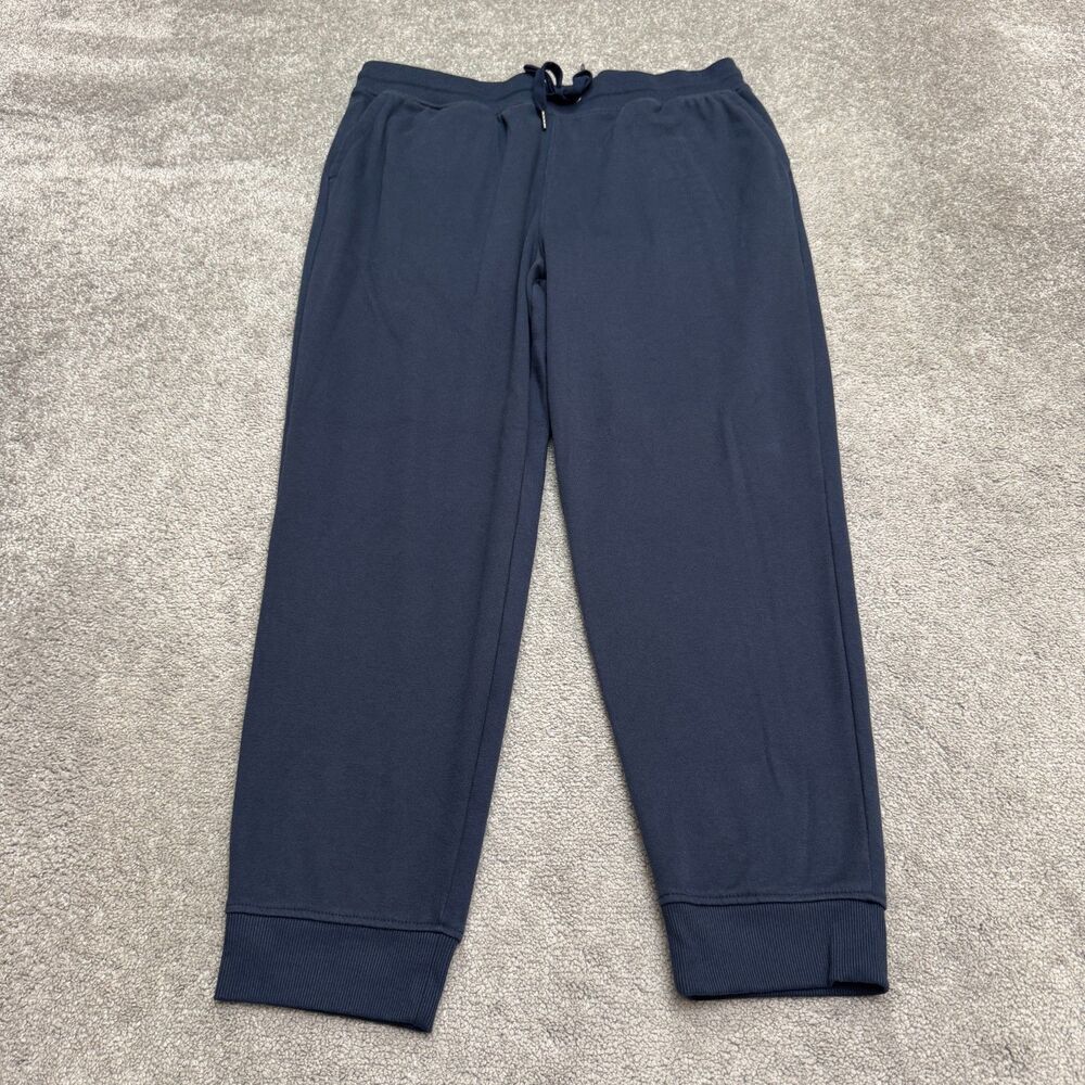 Orvis Classic Collection Fleece Jogger Mens XL Navy Blue Stretch Drawstring Cozy
